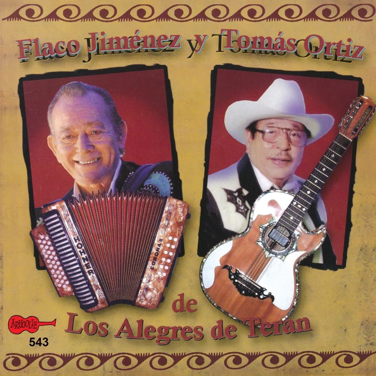 Flaco Jiménez y Tomás Ortiz de los Alegres de Teran