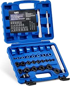 Orion Motor Tech Bearing Press Kit, 33pc Bearing Race and Seal Driver Set with Metric SAE Adapters, Seal Driver Set with 3 Knurled Handles, Bushing Driver Set for Wheel Bearing Installation