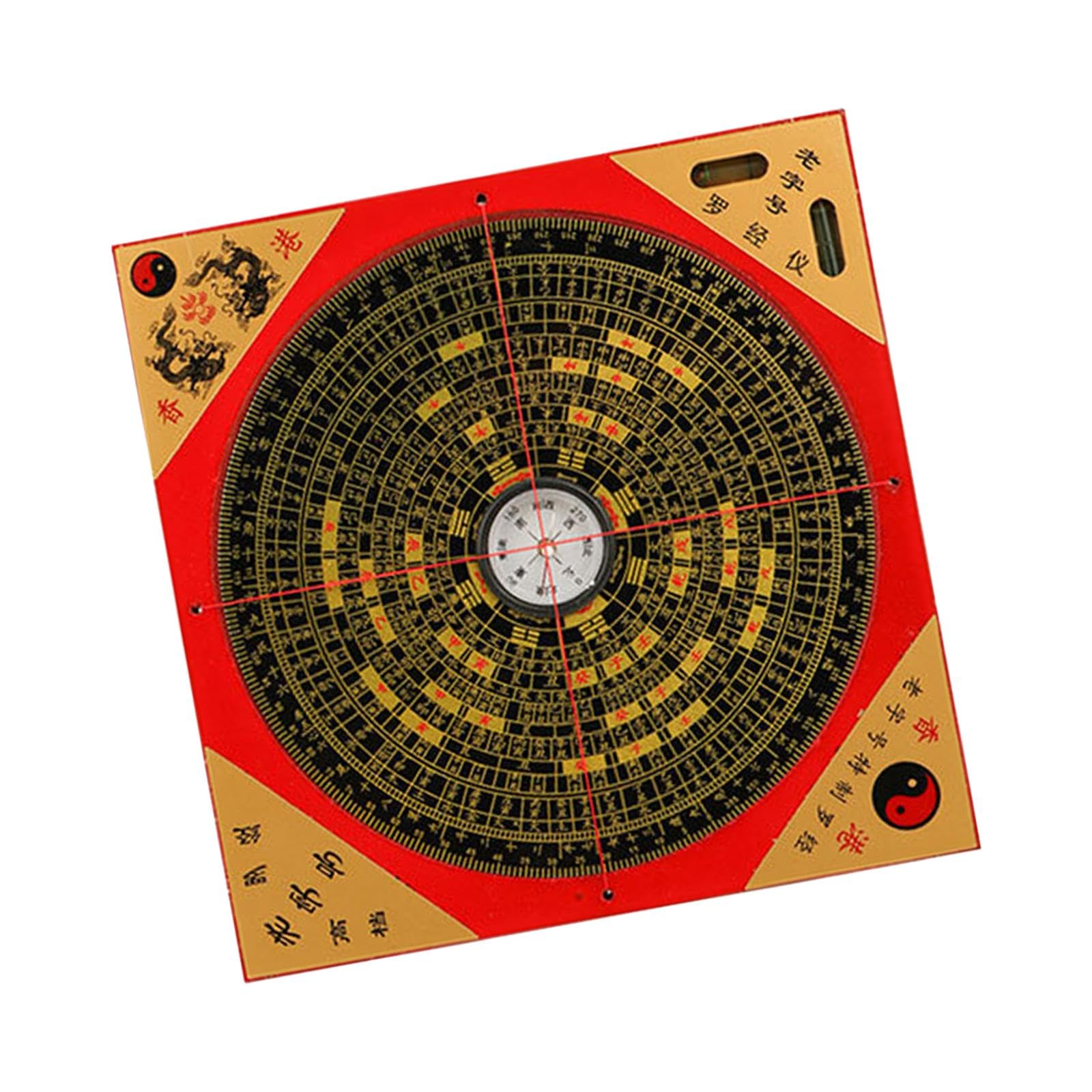 Fashion My Day Feng Shui Compass Luo Pan Bagua Square Luopan for Hiking Camping Backpacking 16cm-picture-28