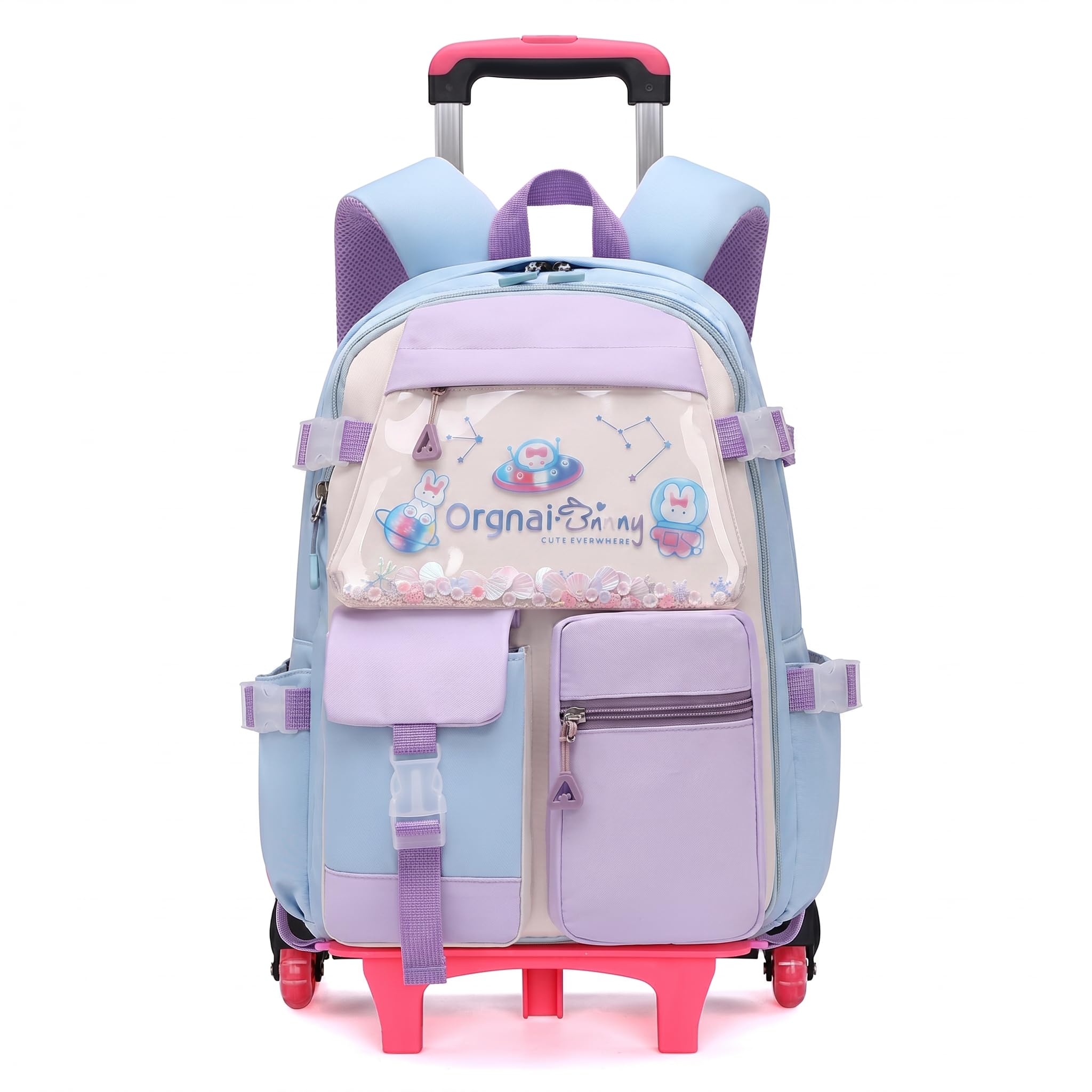 Tanou Sac à Dos d'école à Roulettes pour Fille, CE1 à la CM1