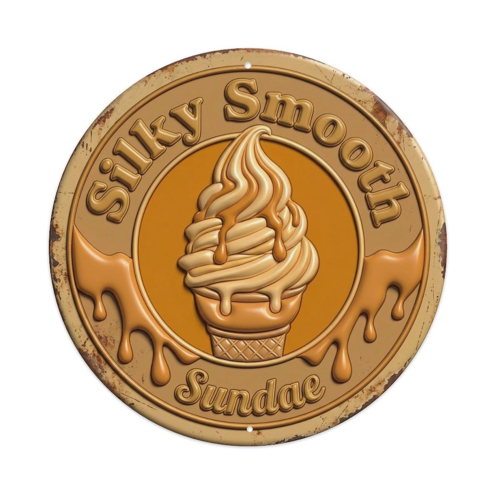 Silky Smooth Sundae Classic Metal Tin Sign