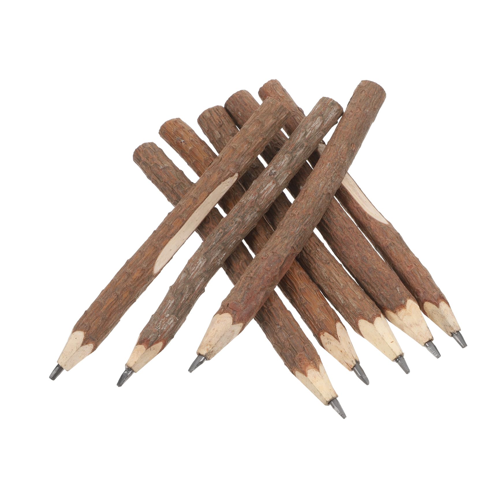 75 Piezas Lápices de Madera Natural con Corteza Lápices Ecológicos de Rama para Escribir y Dibujar Suministros Escolares para Niñas Material Escolar Creativo para Clase y Fiesta