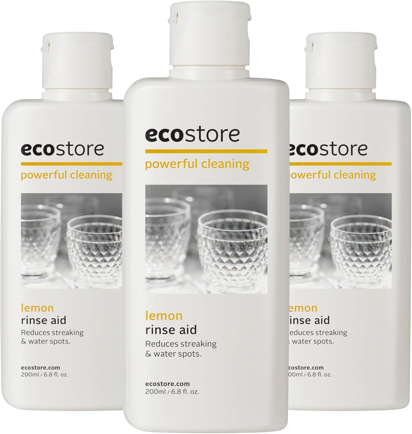 Ecostore Lemon Rinse Aid Pack of 3, For Clean Dishes Vanish and Streak