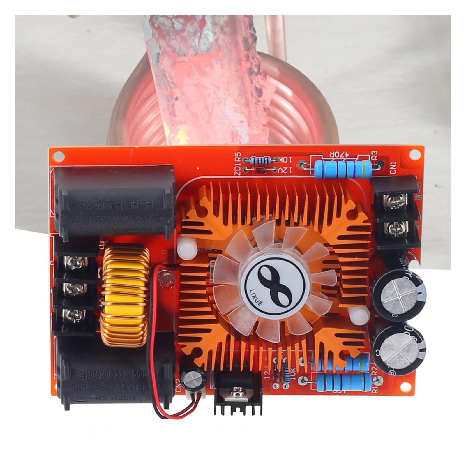 Máquina de calefacción práctica, controlador de calentador DC 12-30V, módulo de placa de transmisión estable y rápida, disipación de calor rápida