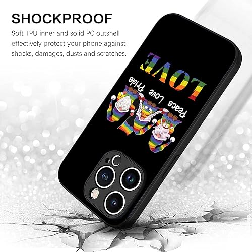 Miniatura 6 de Peace Love Pride Rainbow Gnomes LGBTQ Love Flag - Funda compatible con iPhone 16, 15, 14, 13, 12, 11 Pro Max, Galaxy S25, S24, S23, S22, S21, S20,