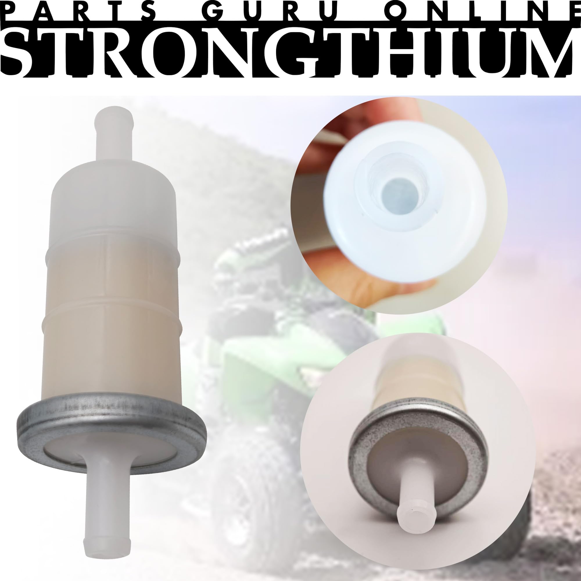 Strongthium Filtr Paliwa 8mm 5/16 49019-1055 z Wężykiem odpowiedni do Kawasaki Mule Ninja ZX6 ZZR600 Yamaha Virago 535 V-Star Kosiarki Traktorka Silnik Gaźnikowy Zestaw