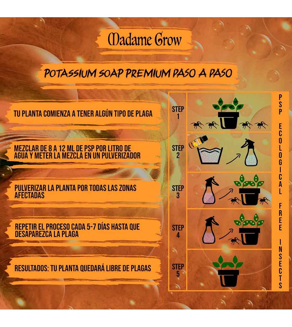 MADAME GROW - Nawozy organiczne – korzenie i wzrost – kwiat PK i mydło potasowe – zestaw Laurina (3 x 1 l)