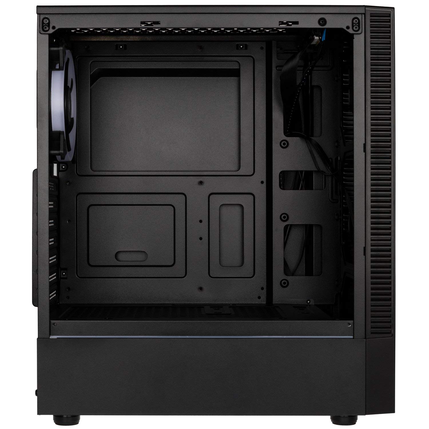 Caja de Torre Media ATX Inspire K9 RGB con Panel acristalado, Color Negro