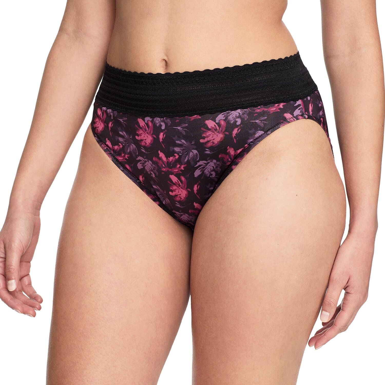 Warner's Women's No Pinching No Problems Dig-free Comfort Waist With Lace Microfiber Hipster 5609j, Retired Colors