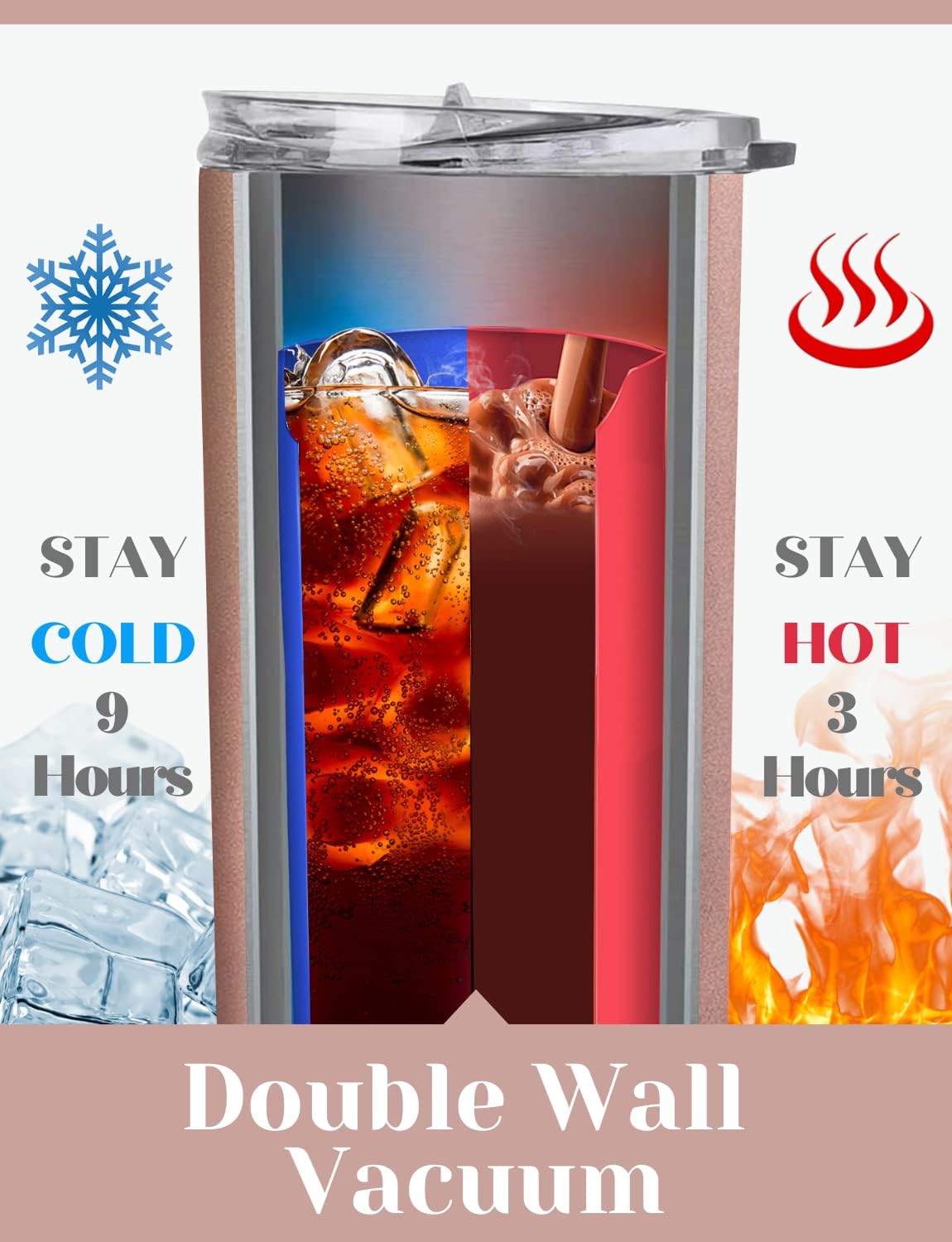 Onebttl Bonus Daughter Gift - 20oz Stainless Steel Travel Mug With Lid and Straw for Birthday, Christmas or Thanksgiving - Best Bonus Daughter Ever