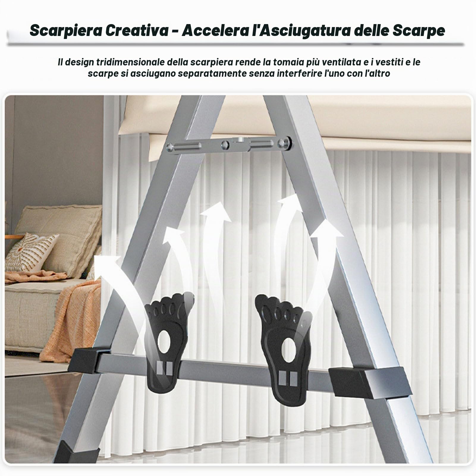 YSUEFIJO Stendibiancheria da Esterno Allungabile, Stendibiancheria Estensibile da Balcone, Stendino Verticale da Interno Acciaio Inossidabile Pieghevole 5 Canne con Ganci Antivento, Scarpiera (240cm)