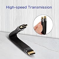 Vista 6 de QIANRENON Cable corto USB C a USB C de 100 W, transferencia de datos de 10 Gbps PD de carga rápida 3.1 Gen 2 tipo C a tipo C, cable corto macho