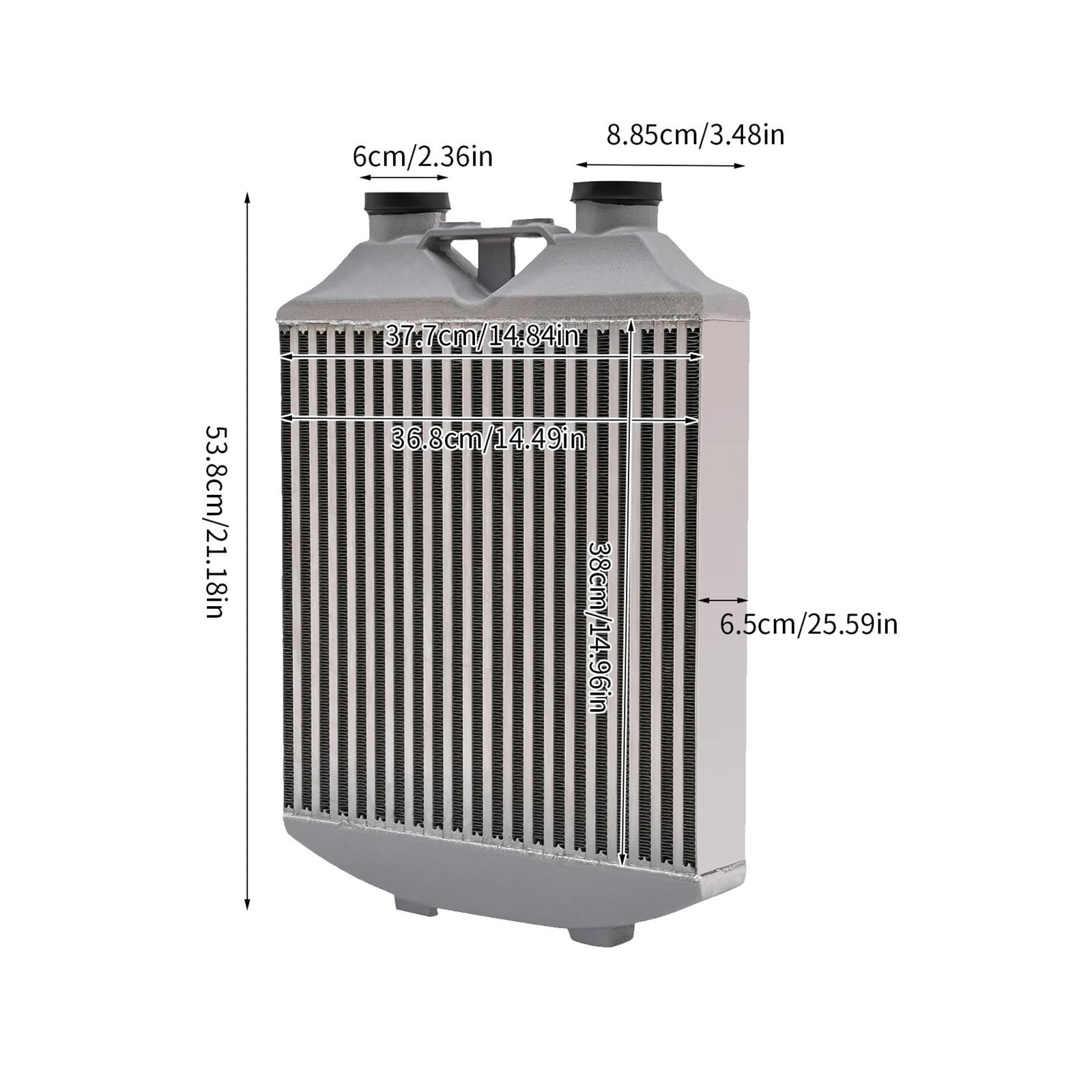 Chłodnica turbiny Wymiennik doładowania Uniwersalny Samochodowy Układ Chłodzenia 60 Psi Typ Rury Przedniej Intercooler Turbina Chłodzenie Powietrzem Obciążonym W Celu Rozproszenia Ciepła