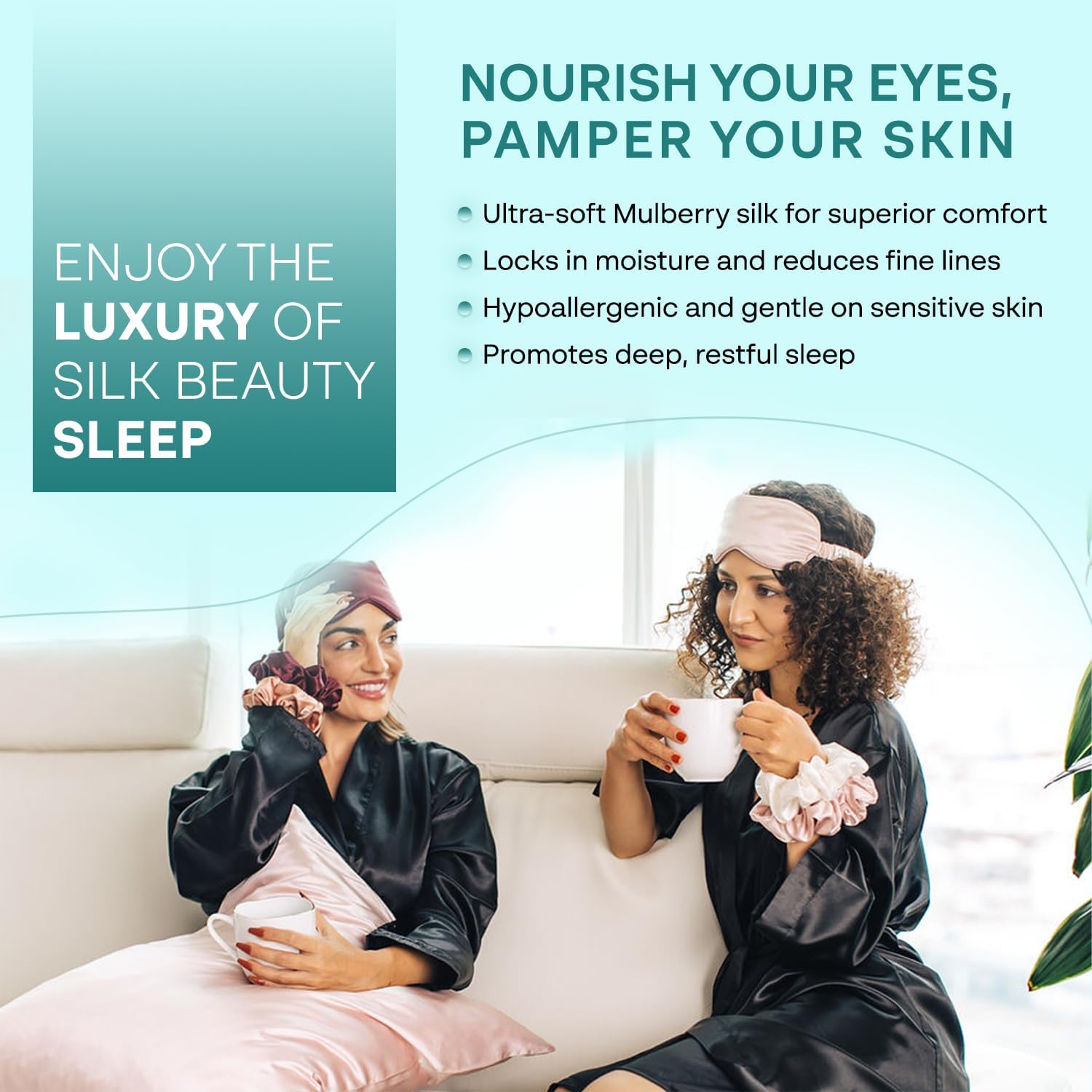 Bold & Brave 100% Pure Mulberry Silk Sleep Mask – Luxuriously Soft, Lightweight Eye Mask for Deep Sleep and Relaxation – Perfect for Travel, Insomnia Relief, and Skin Care - Light Pink