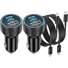OKRAY 93W USB C Car Charger 3-Port PD45W+30W Super Fast Charge Car Charger