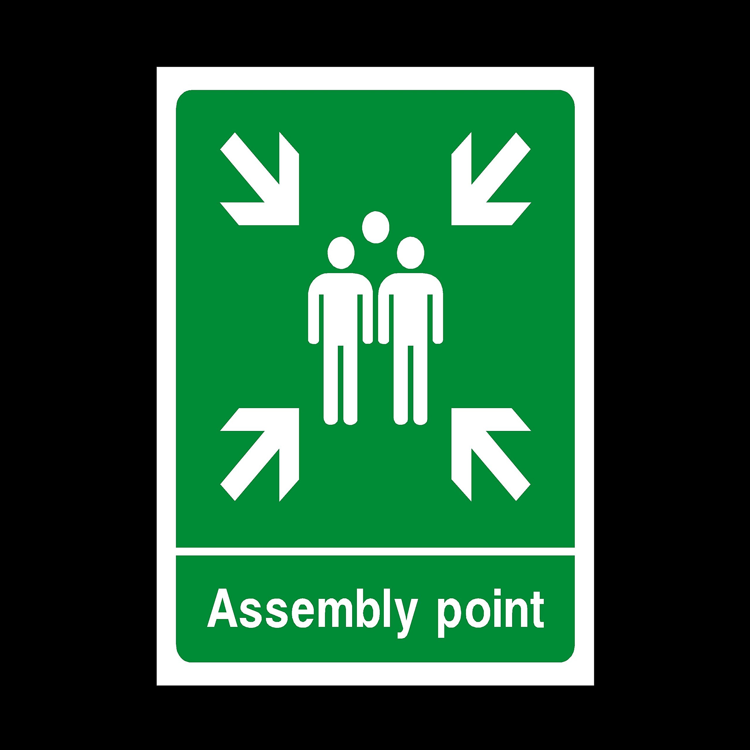 Fire Assembly Muster Point Plastic Sign - Fire/Emergency/Exit/Alarm/Push/Extinguisher/Assembly (EE58)