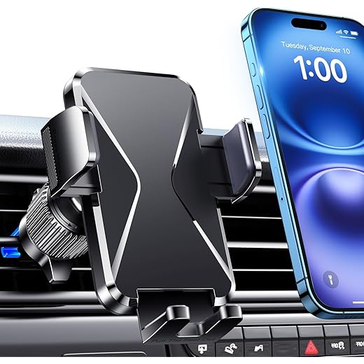 Qifutan Car Phone Holder Mount Phone Mount for Car Windshield Dashboard Air Vent Universal Hands Free Automobile Cell Phone Holder Fit iPhone