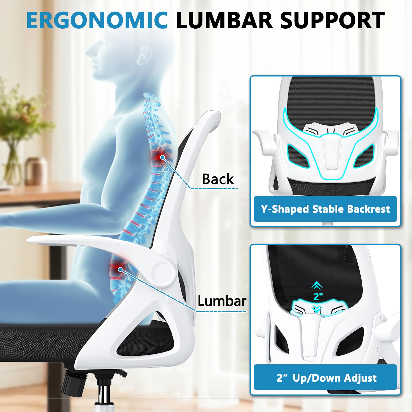 Amazon.com: Kensaker Drafting Chair Tall Office Chair, Ergonomic