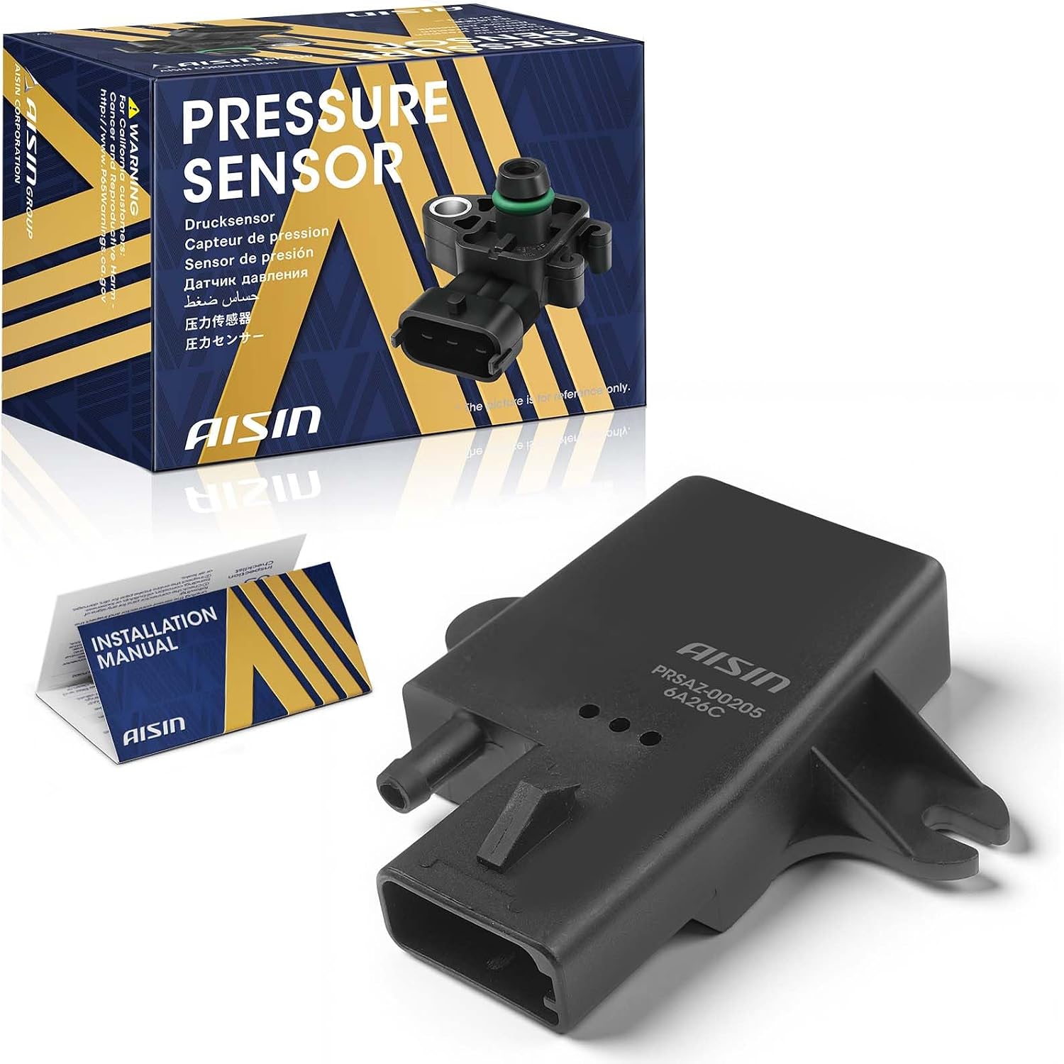 AISIN AFTERMARKET PRSAZ-00205 Manifold Absolute Pressure (MAP) Sensor - Compatible with Ford F-150, F-250, F-350, F-600, F-700, F-Super Duty, Mustang, Taurus, E-150 Econoline
