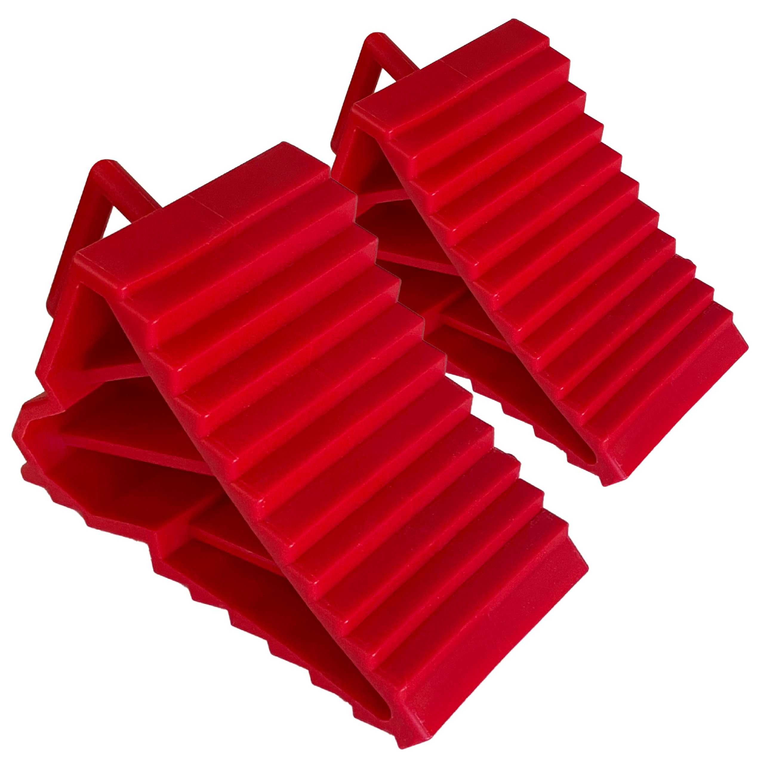 Wheel Chocks for Cars, RVs, Trucks, Trailers, and Vehicles G.V.W. up to 2T, 2 Pack - Anti Slip Bottom Tire Chock for All Weather Use - RV, Travel Trailer, Pop Up Camper Accessory