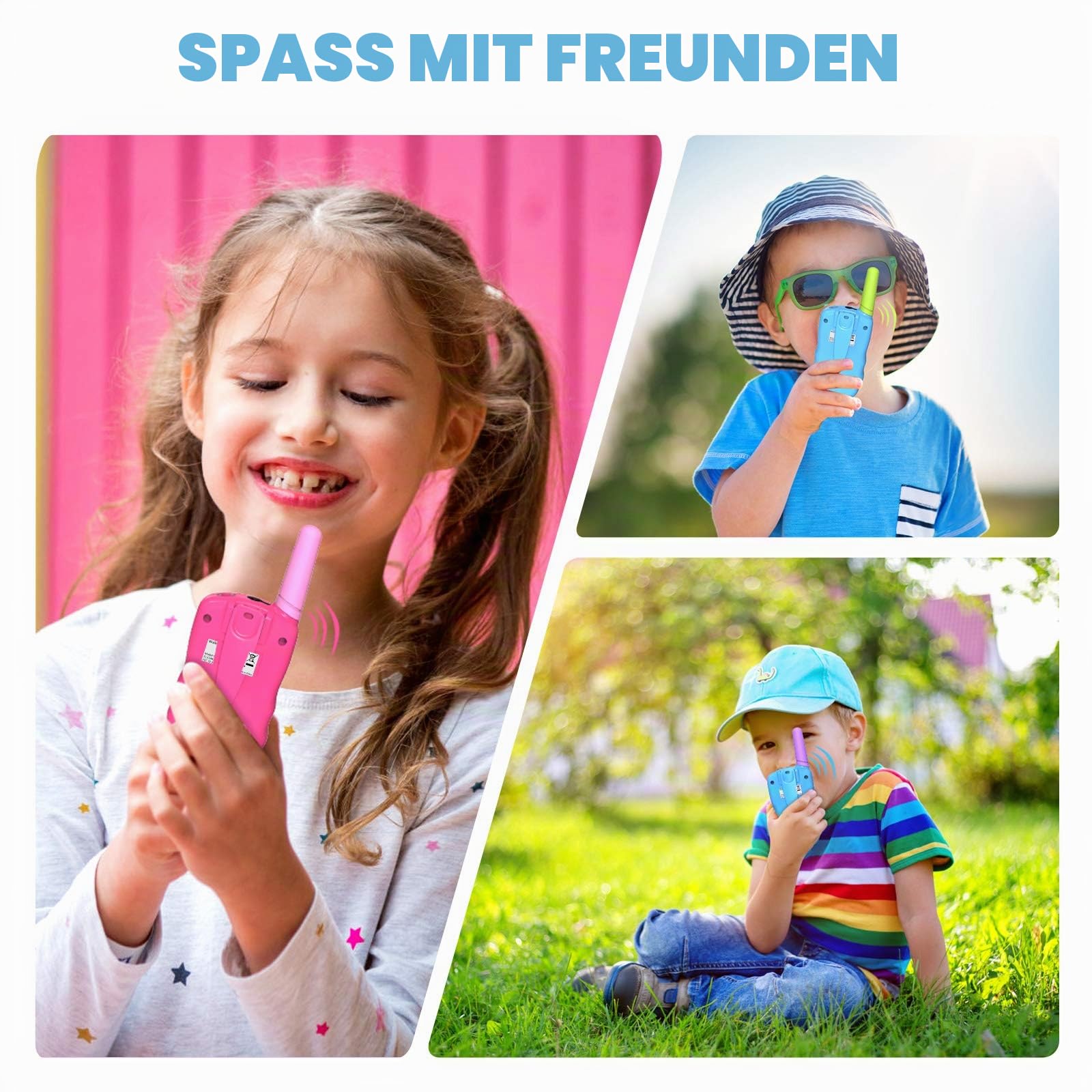 Selieve Spielzeug für 3-12 Jährige Mädchen oder Jungen, Walkie Talkies für Kinder 3er Set 3 KM Reichweite Spielzeug für Innen Draußen Aktivität Stem,Geschenke für 3-8 jährige Jungen und Mädchen