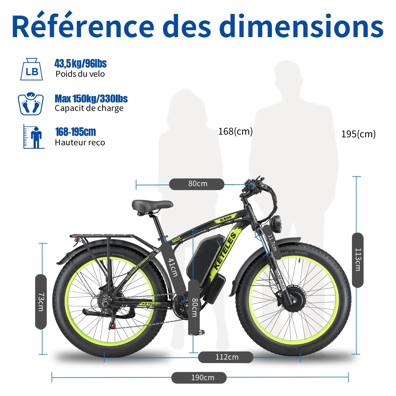 vélo électriques Homme Femme, Batterie 48V 23 Ah autonomie jusqu'à 40-90 km VTT Electrique, 21 Vitesses Freins à Disque Hydrauliques, 26x4.0 pour Montagne et trajets Quotidiens
