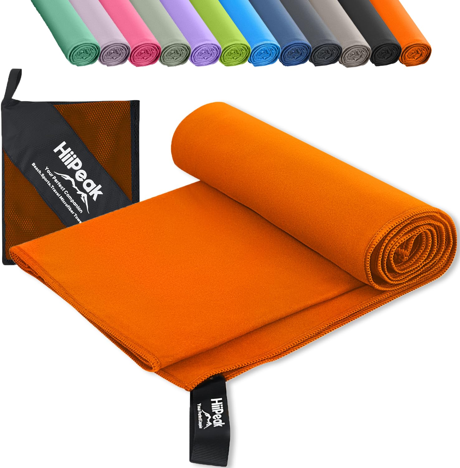HiiPeak Mikrofaser Handtuch Kompakt und Leicht Microfaser Handtücher Fitness Schnelltrocknend microfaser Badetuch Saugfähiges Sporthandtuch Schwimm und Gym Handtuch