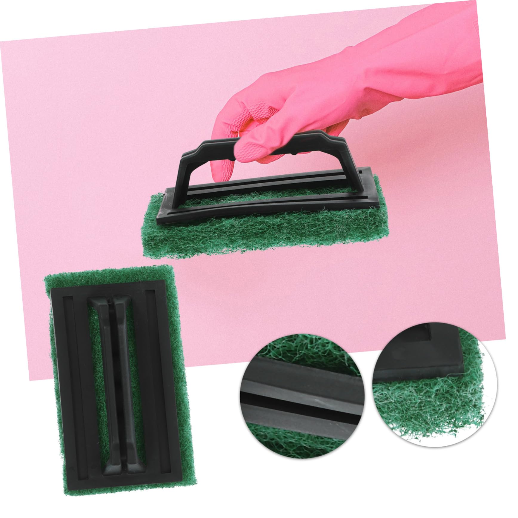 SHINEOFI 5 Juegos Cepillo De Limpieza Mate Con Mango Cepillo Para Quitar Tinta De Pantalla Verde 3 Piezas Limpiadores De Cepillos Para Fregar Kit De Limpieza De Teclado Tuerca 3 piezas * 5