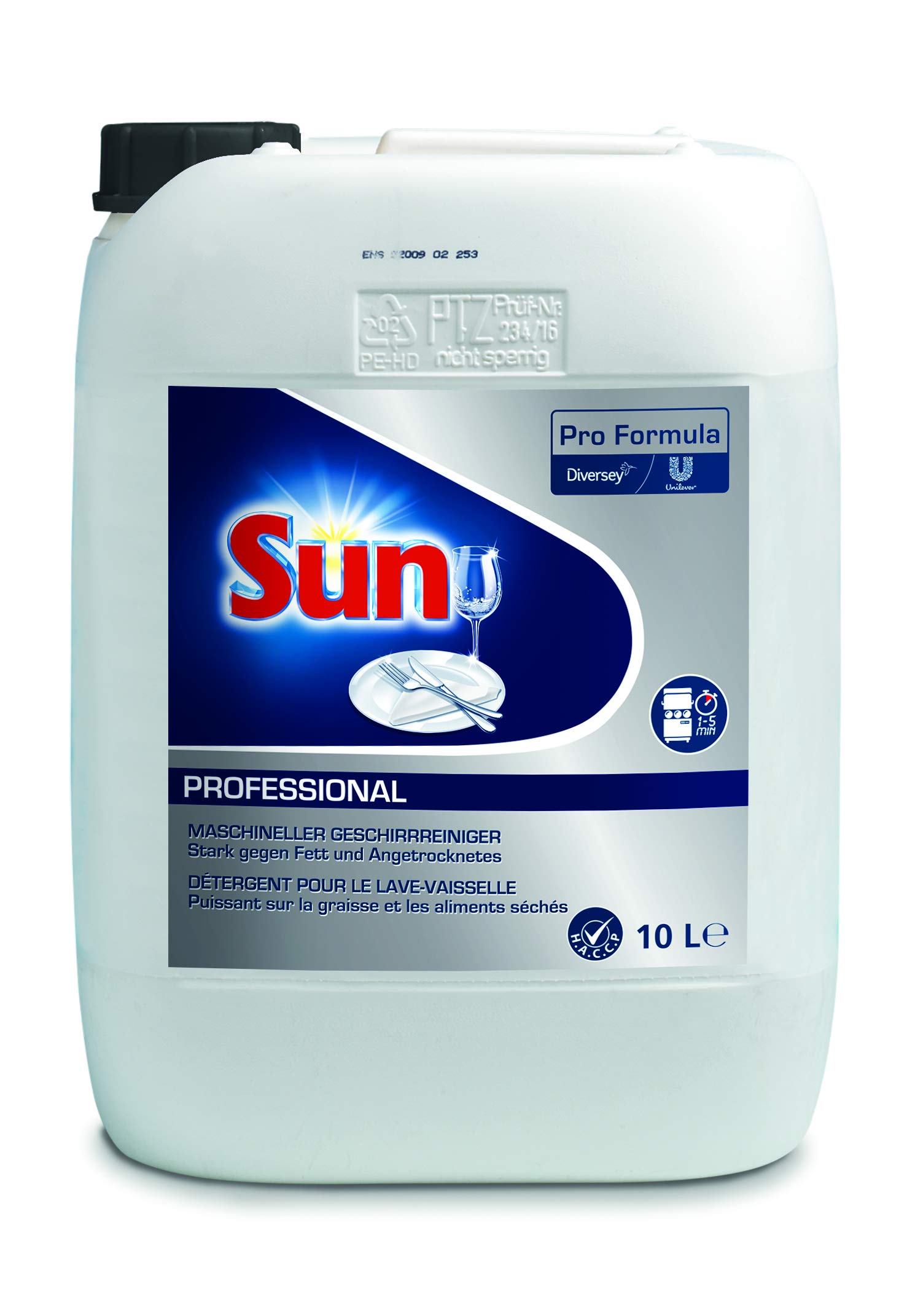 Sun Professional 7Y3501 flüssiger Geschirrreiniger, für gewerbliche Spülmaschinen, 10 L
