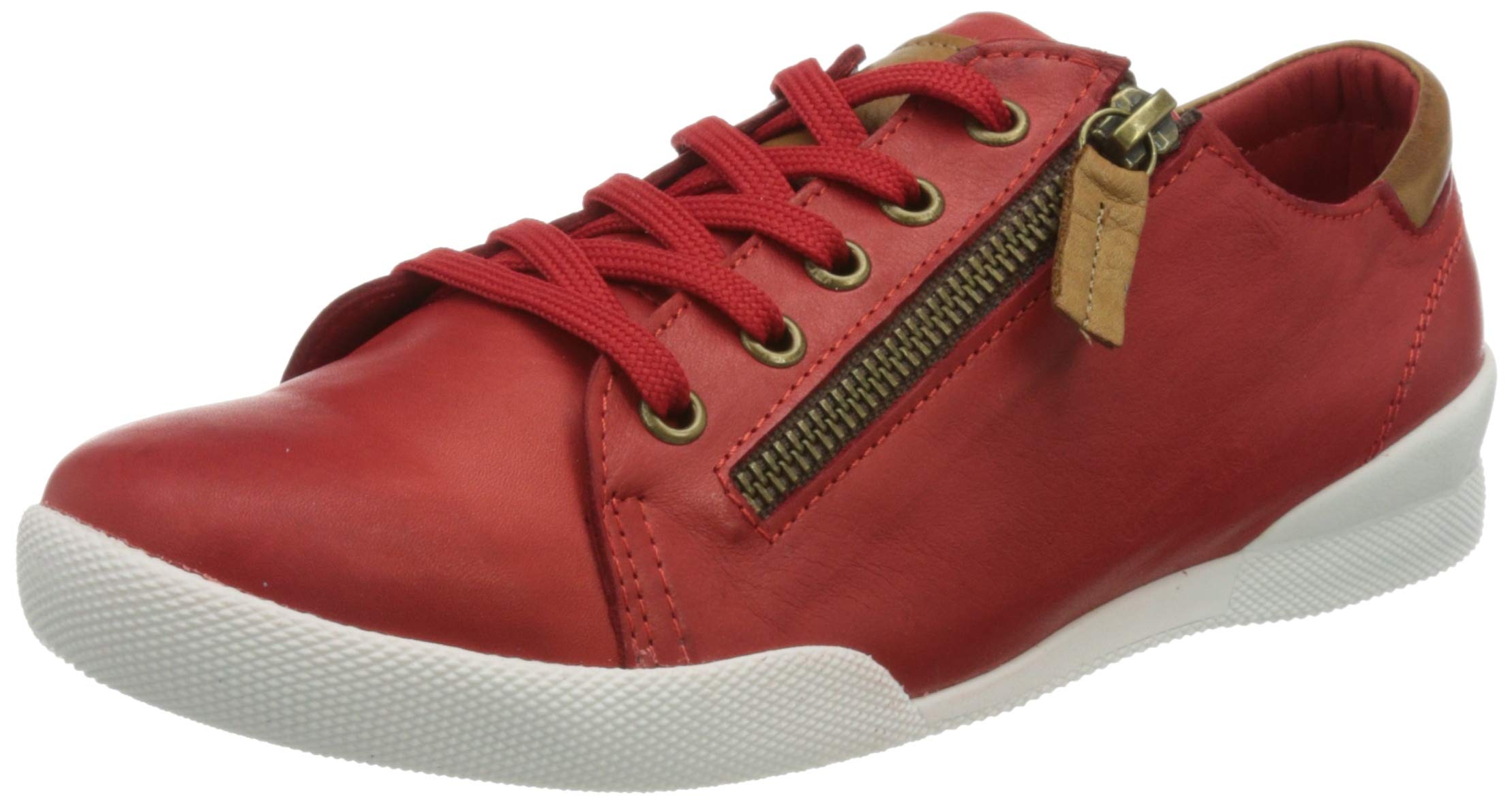 Andrea Conti Women's 347839 Sneaker, Rot/Brandy, 3 UK