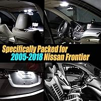 Vista 2 de Paquete de 10 luces LED para interior de automóvil, color blanco superblanco, 6000 K, compatible con Nissan Frontier 2005-2018