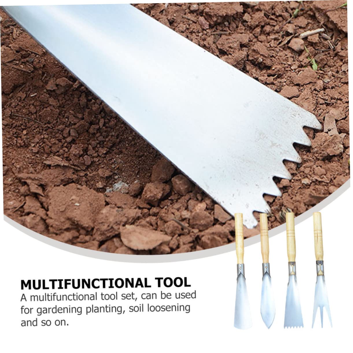 BESTonZON 4 Pièces Jardinage Acier Inoxydable Outils Pratiques pour Creuser Transplanter Désherber