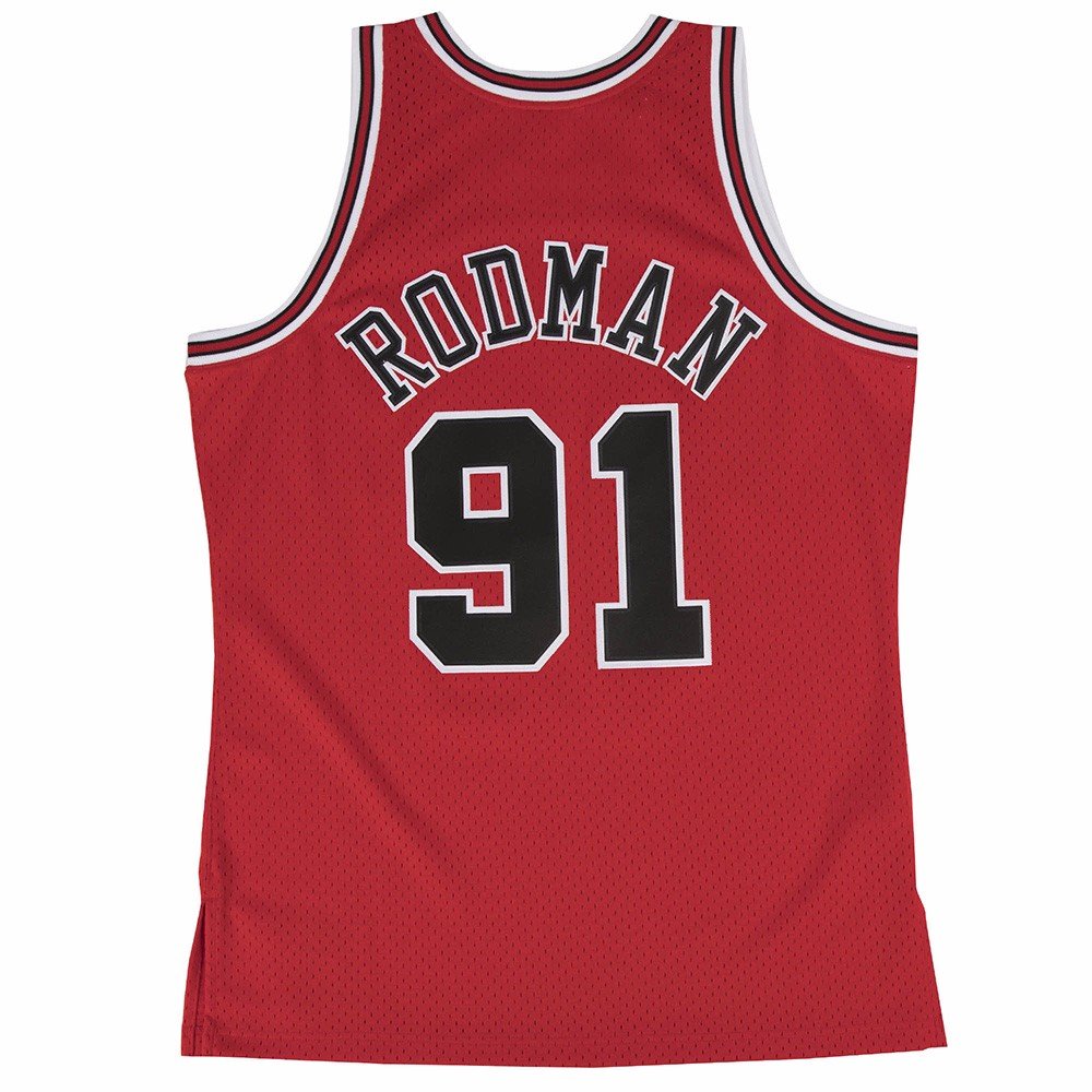 Mitchell & Ness Dennis Rodman Chicago Bulls NBA Throwback HWC Jersey - Red