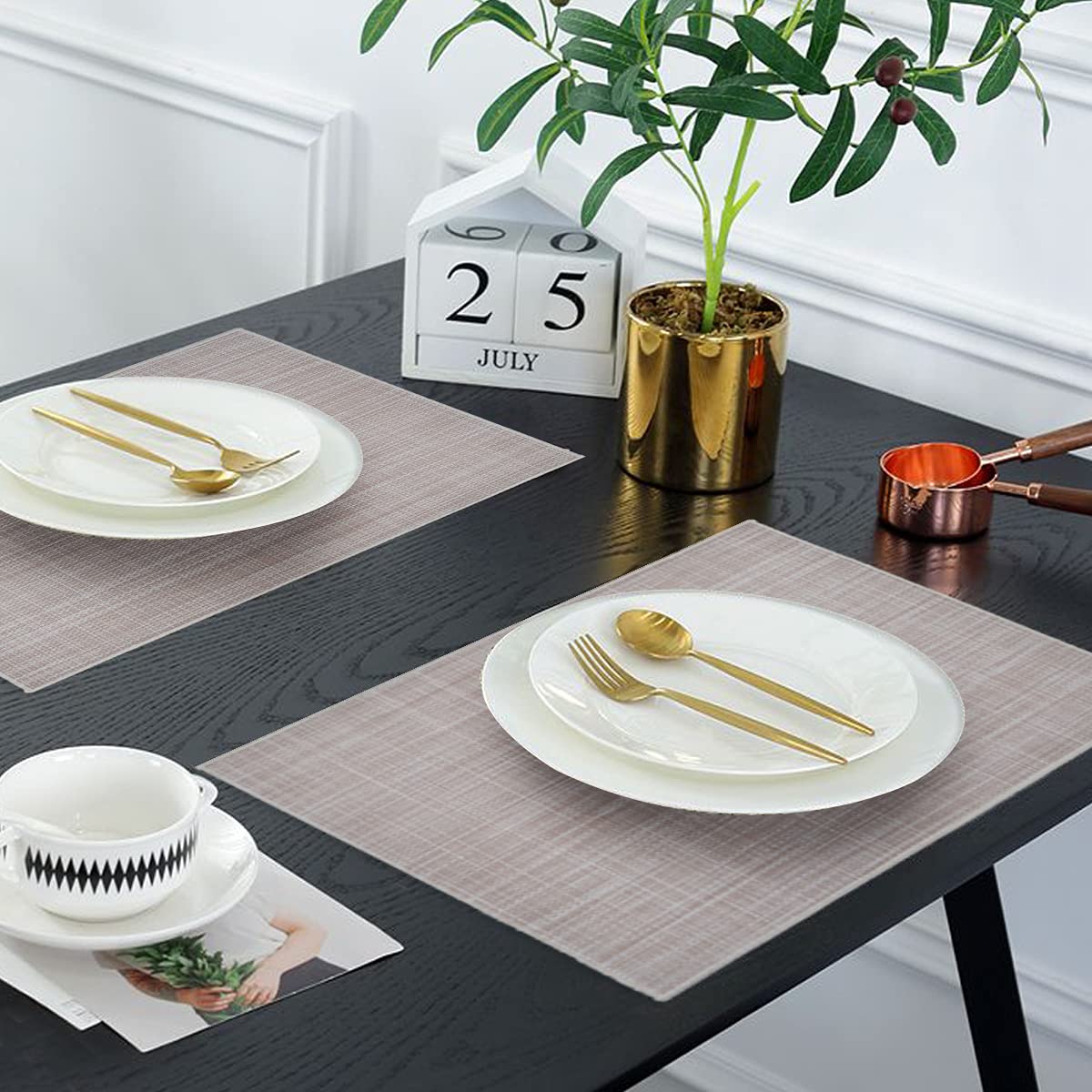 Amazon｜Decozen ランチョンマット ダイニングテーブル用 コーヒー