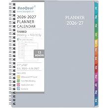 Planner 2026-2027 - Academic Planner from July 2026 - June 2027, 7.7" x 9.8", Calendar Planner 2026-2027, Weekly and Monthly Planner Spiral Bound, Flexible Cover, To-Do List, 12 Monthly Tabs