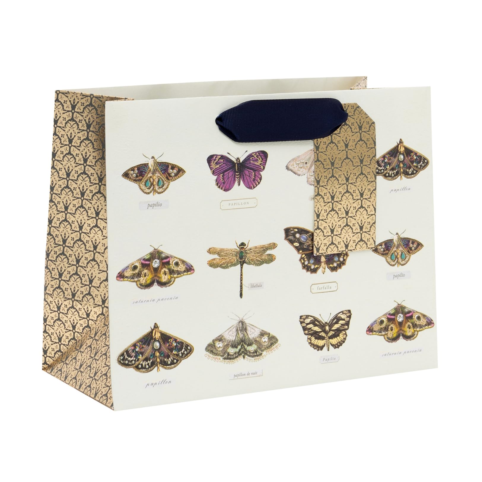 Glick Medium Landscape Gift Bag, The Butterfly Collection, Luxury Recyclable Bag for Birthdays & Celebrations for Her, 175 x 225 x 100 mm, Multi-Coloured