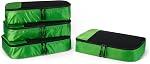Amazon Essentials 4-Piece Packing Cubes Travel Accessories Set, Luggage Organizer with Double Zipper, Mesh Top, 100% Polyester, 2 Medium/2 Large, Black (Previously Amazon Basics)
