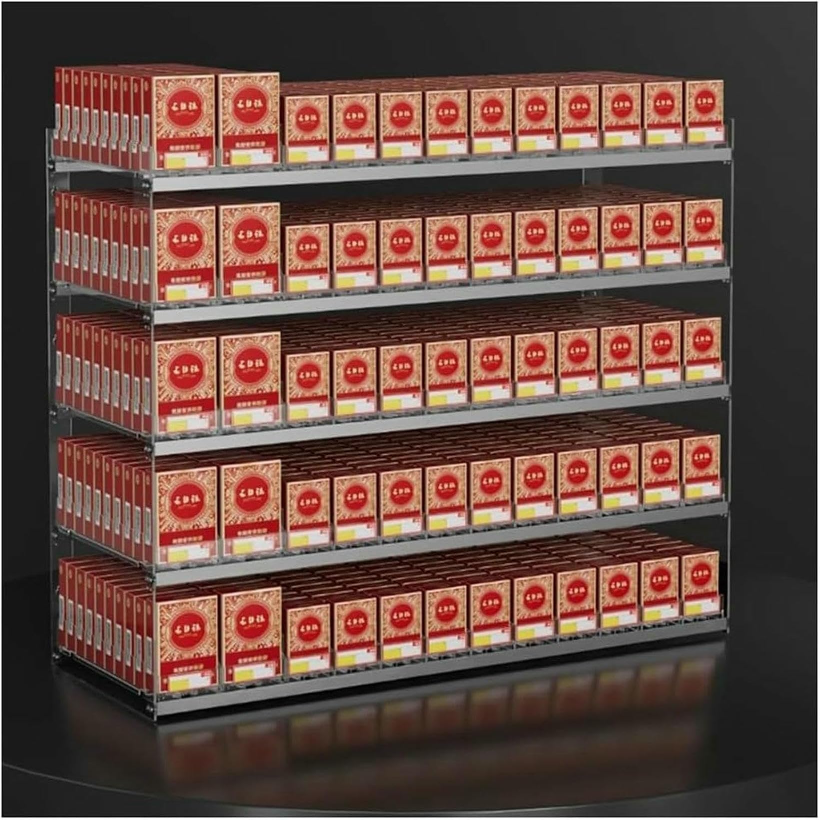 Étagère d'exposition de cigarettes à poussoir automatique pour un rangement toujours impeccable