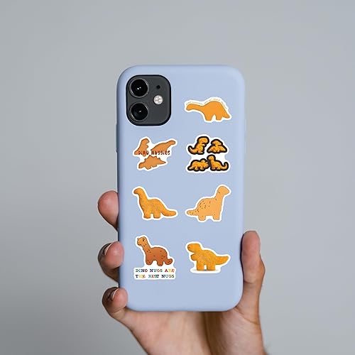 Miniatura 5 de Paquete de 61 calcomanías de pepitas de dinosaurio, calcomanías estéticas impermeables de vinilo para botella de agua, patineta, laptop, teléfono,