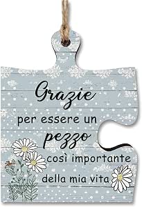 PulangRen Regalo Amica, Targa da Appendere a Forma di Puzzle, Regali