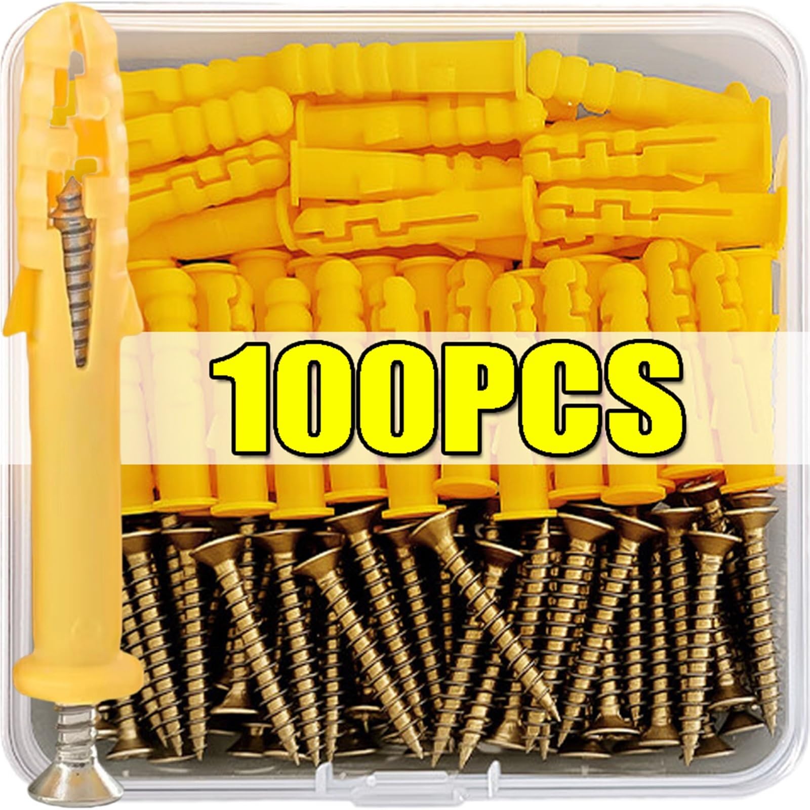 Fisher Tasselli Viti autoperforanti in metallo Kit for cartongesso e ancoraggi a parete di bulloni ad espansione for ancoraggio a spina Hardware(100Sets,M6x80)