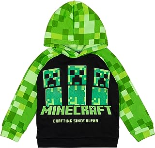 Creeper Zombie Steve Fleece Pullover Hoodie Little Kid to Big Kid