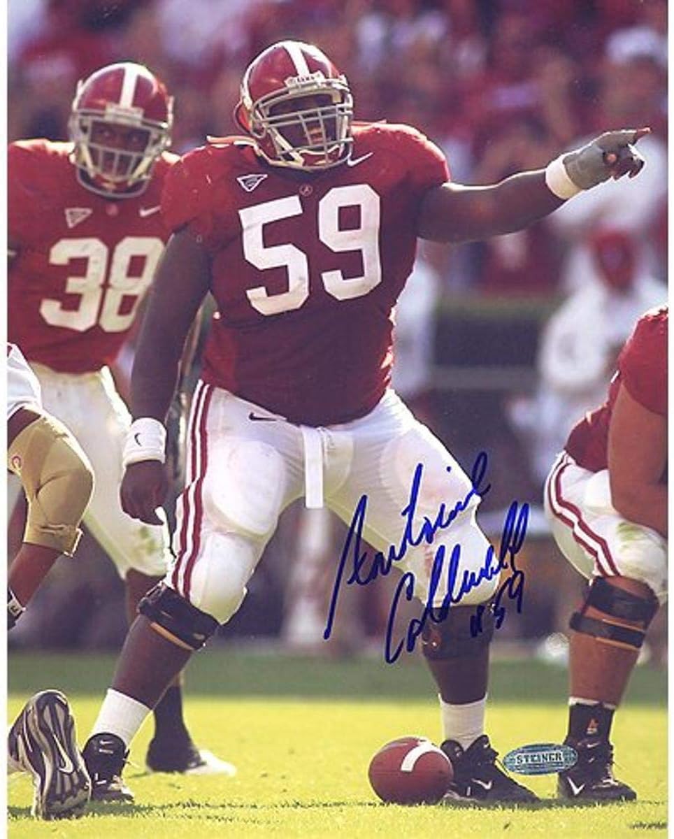 Steiner SportsNCAA Alabama Crimson Tide Antoine Caldwell Pointing at the Line Photograph, 6x20-Inch