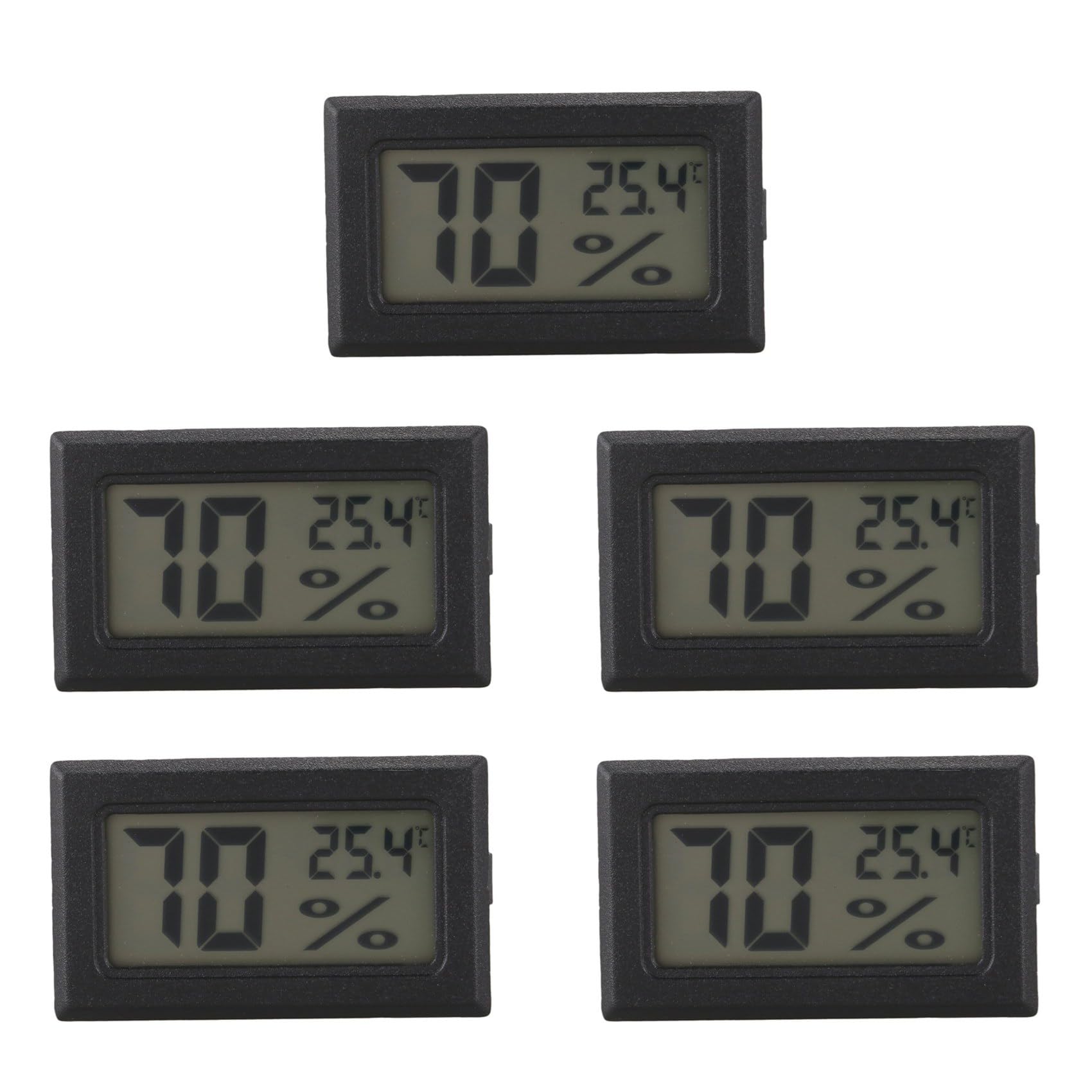 Hndhbfgrt 5X Mini Digital LCD Thermometer Hygrometer Humidity Temperature Meter Probe