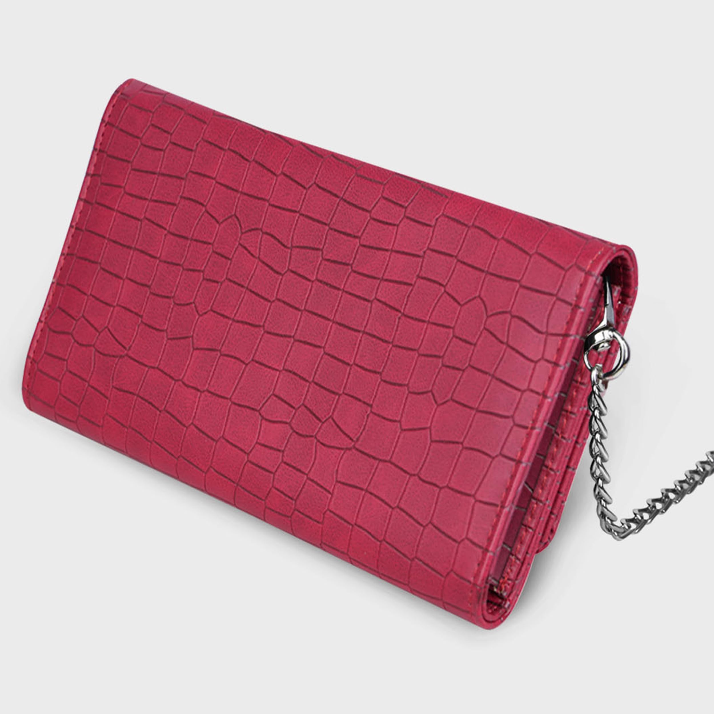 The Wallet Store Croco Design Sling Bag - Red
