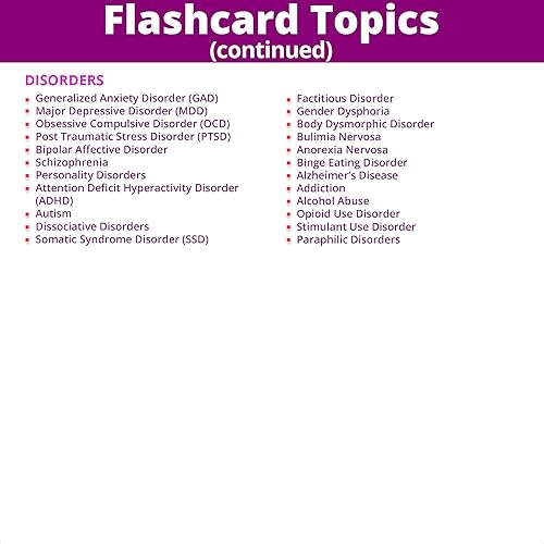 Miniatura 5 de Tarjetas didácticas de salud mental psiquiátrica - Sin pelusa - Solo información esencial para la escuela de enfermería - NCLEX ATI HESI Review LPN