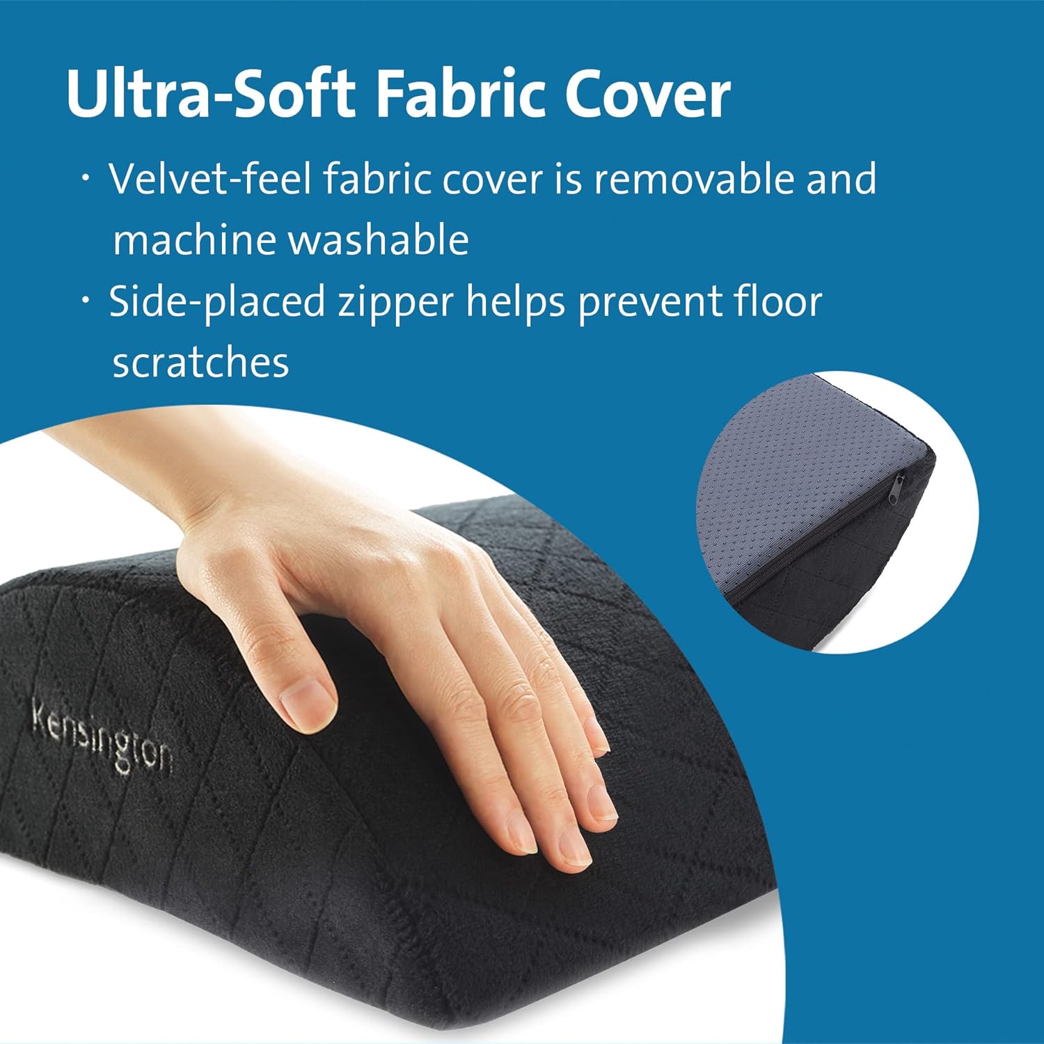 Kensington Premium Comfort Soft Footrest for Under Desk, Ultra Soft High Density Foam with Non-Skid Base (K56100WW)