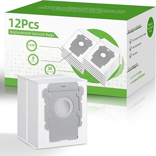 Miniatura 9 de Paquete de 20 bolsas al vacío, filtración eficaz de polvo, compatible con iRobot Roomba i& s & J Series, para i3+, i4+, i5+, i6+, J6+, i7, i7+(7550)