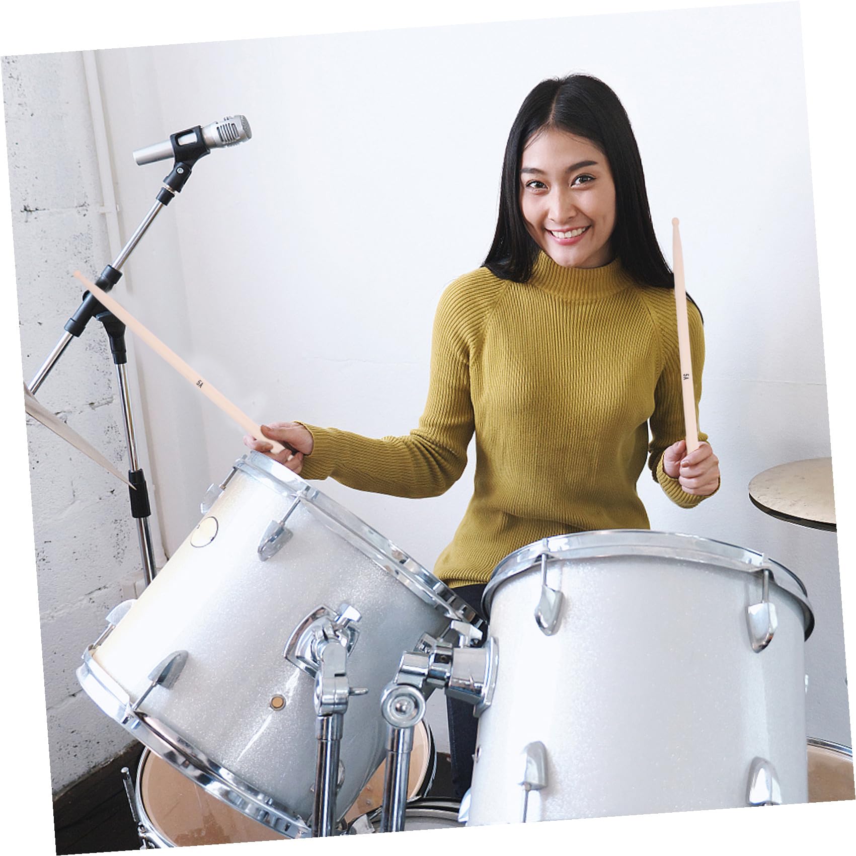 5a Ahorn Schlagzeugstöcke 20 Stück Professionelle Holz Drumsticks | Beige Ausführung, für Musiker und Erwachsene, mit Performance und Rutschfester Ausführung