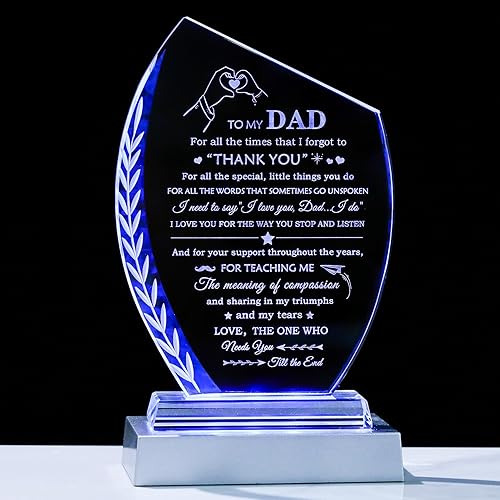 Best Birthday Gifts for Dad from Daughter Son Unique Glass
